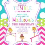 Gymnastics Party Invitations