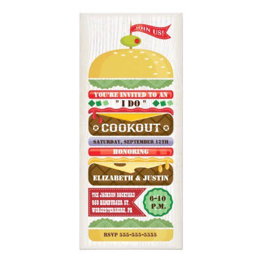 Hamburger Cookout Invitation