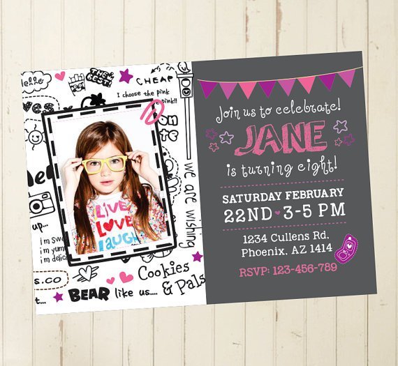 Handmade 13th Birthday Invitations