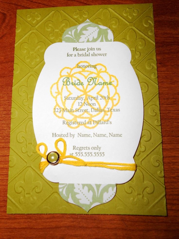 Handmade Bridal Shower Invitations Pinterest
