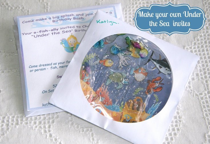 Handmade Mermaid Party Invitations
