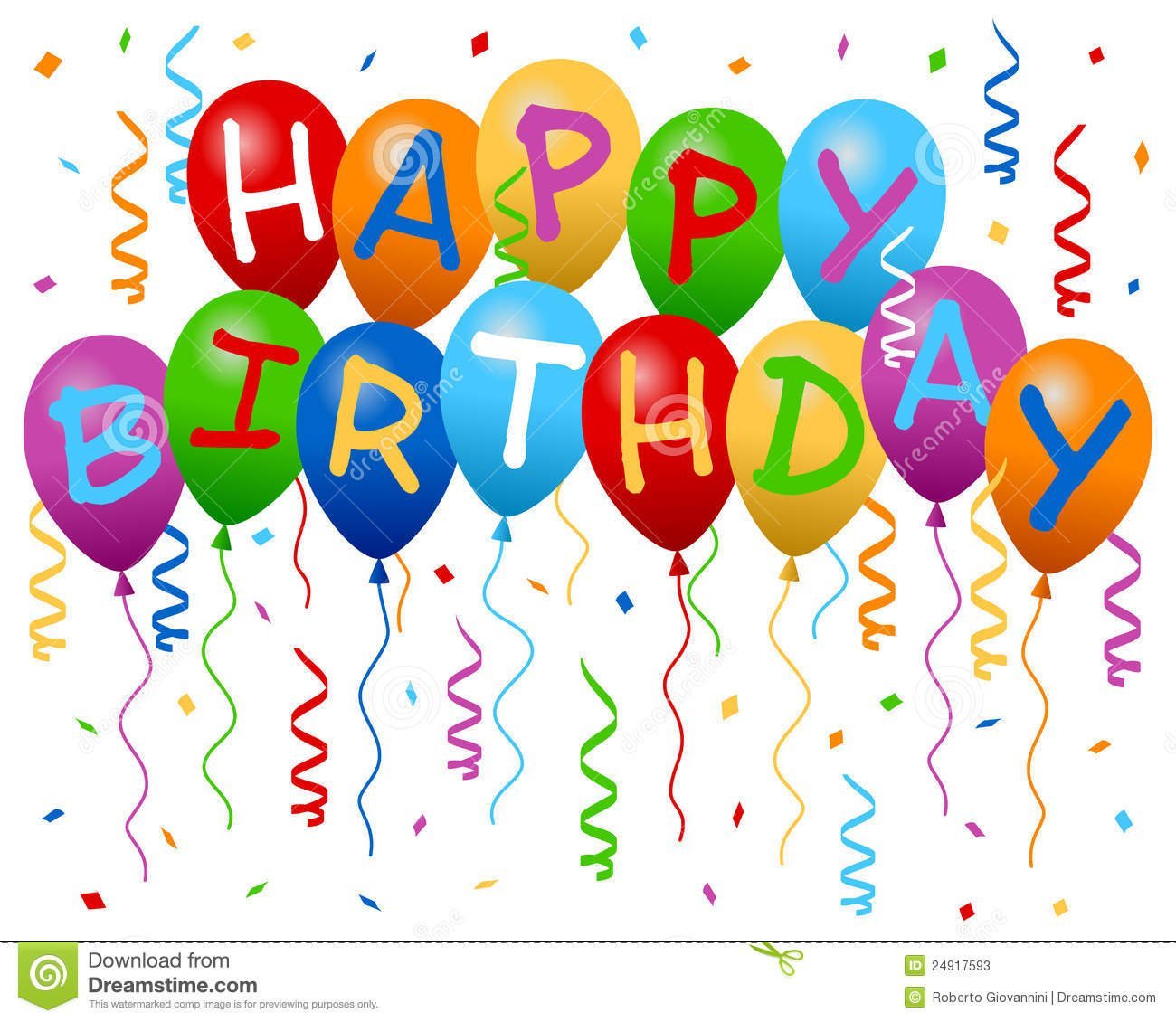 Happy Birthday Balloons Invitation