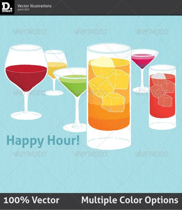 Happy Hour Invitation Flyers