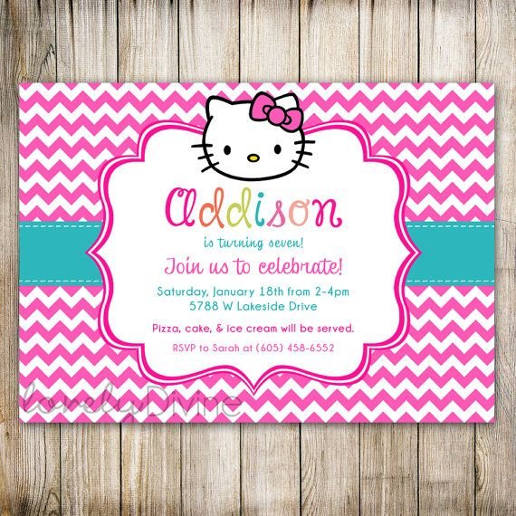 Hello Kitty 2nd Birthday Invitations