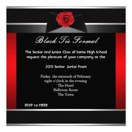 High School Dance Invitations