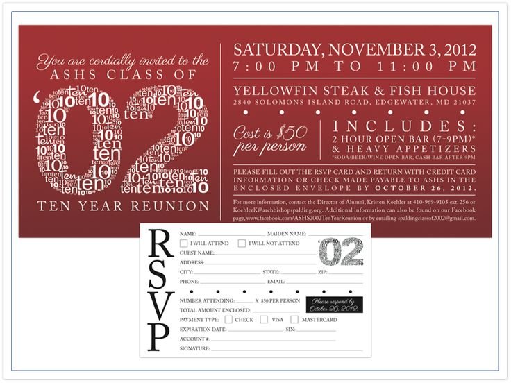 High School Reunion Invitation Wording Ideas