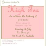High Tea Invitation Wording