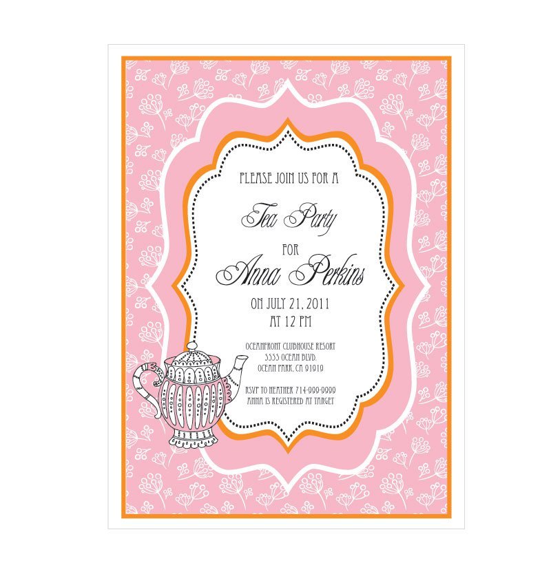 High Tea Party Invitations