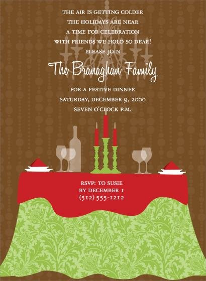 Holiday Dinner Invitation