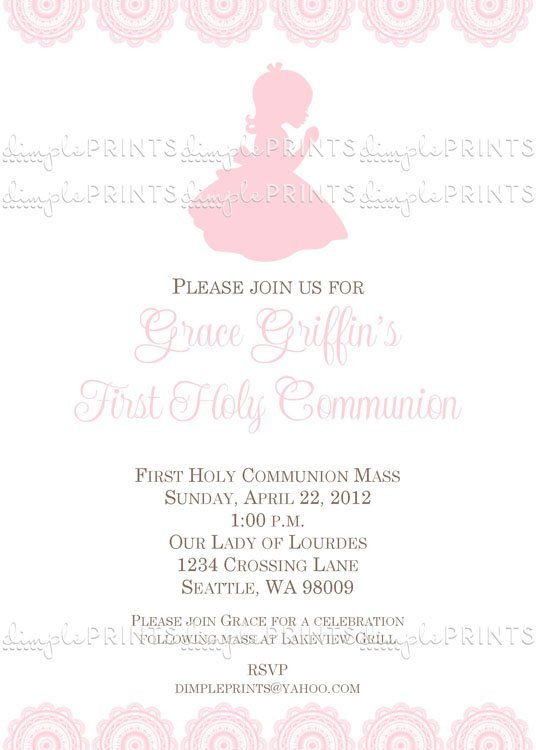 Holy Communion Invitations Printables