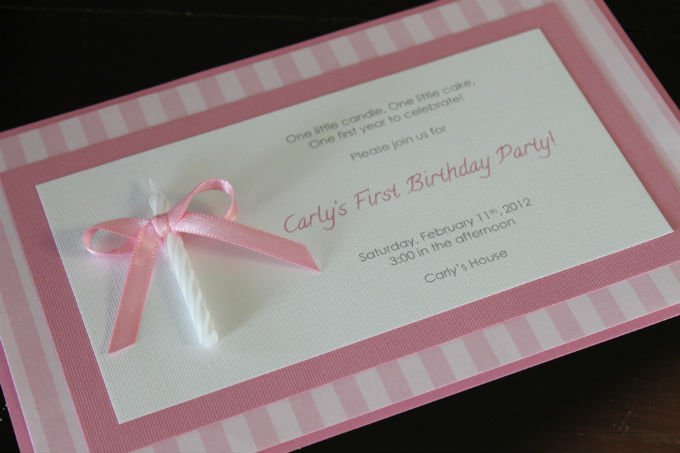 Homemade First Birthday Invitations Ideas