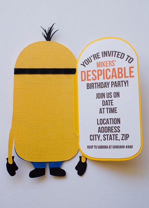 Homemade Minion Invitations