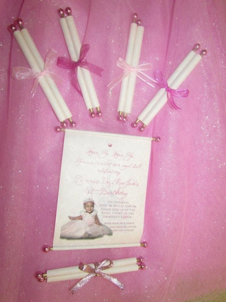 Homemade Princess Invitations