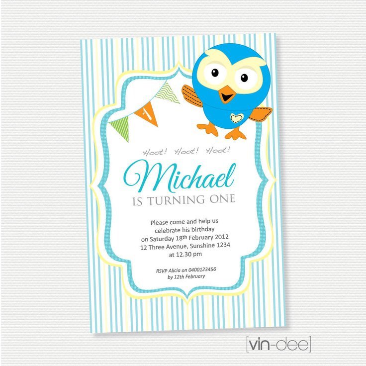 Hoot Owl Birthday Invitations