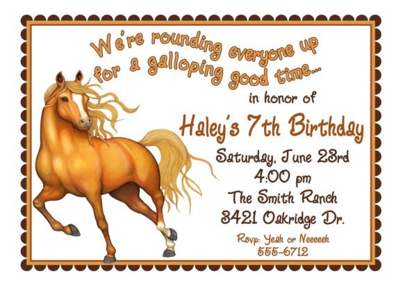 Horse Invitations Templates