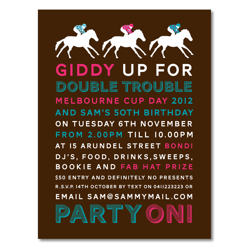 Horse Racing Party Invitation Wording