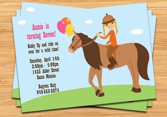 Horseback Riding Birthday Party Invitation