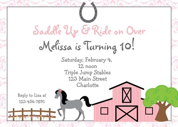 Horseback Riding Party Invitation