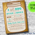 I Do Bbq Mason Jar Invitations