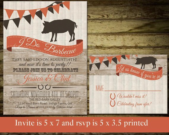 I Do Bbq Reception Invitations