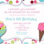 Ice Cream Birthday Invitations