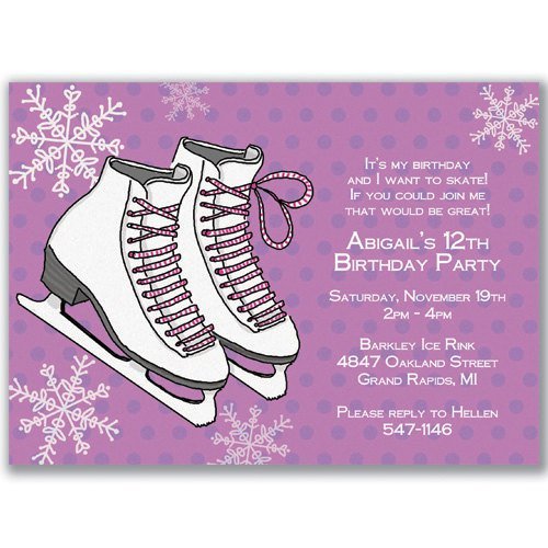 Ice Skate Invitations Printable