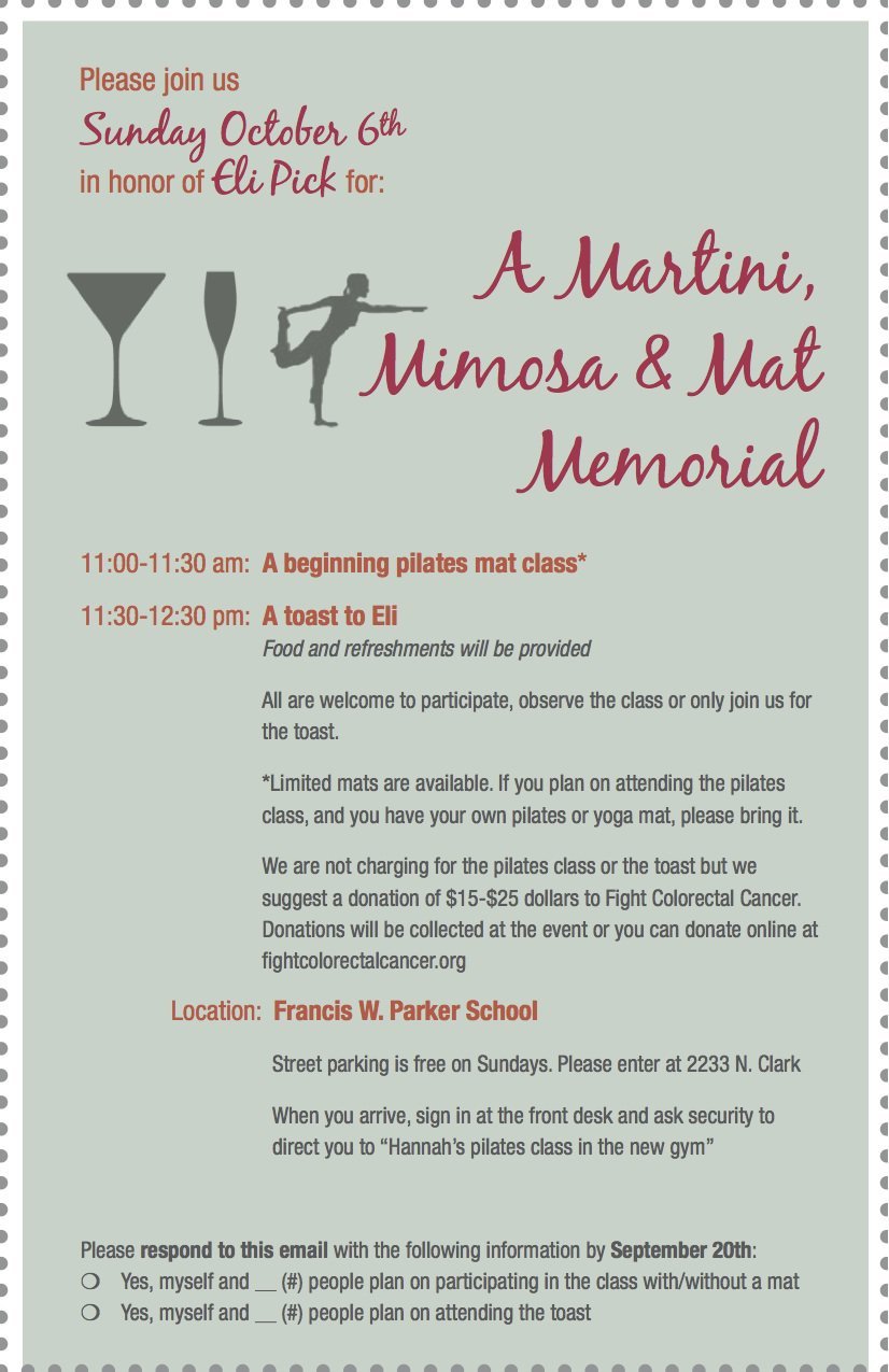 In Memory Of Fundraiser Invitation