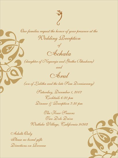 Indian Engagement Invitation Wording