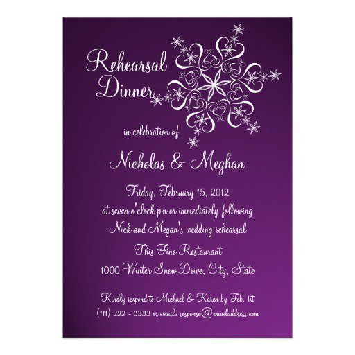 Invitations Purple Rehearsal
