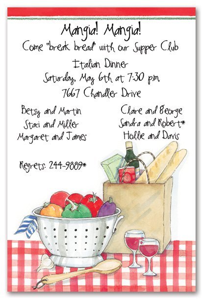 Italian Dinner Party Invitations
