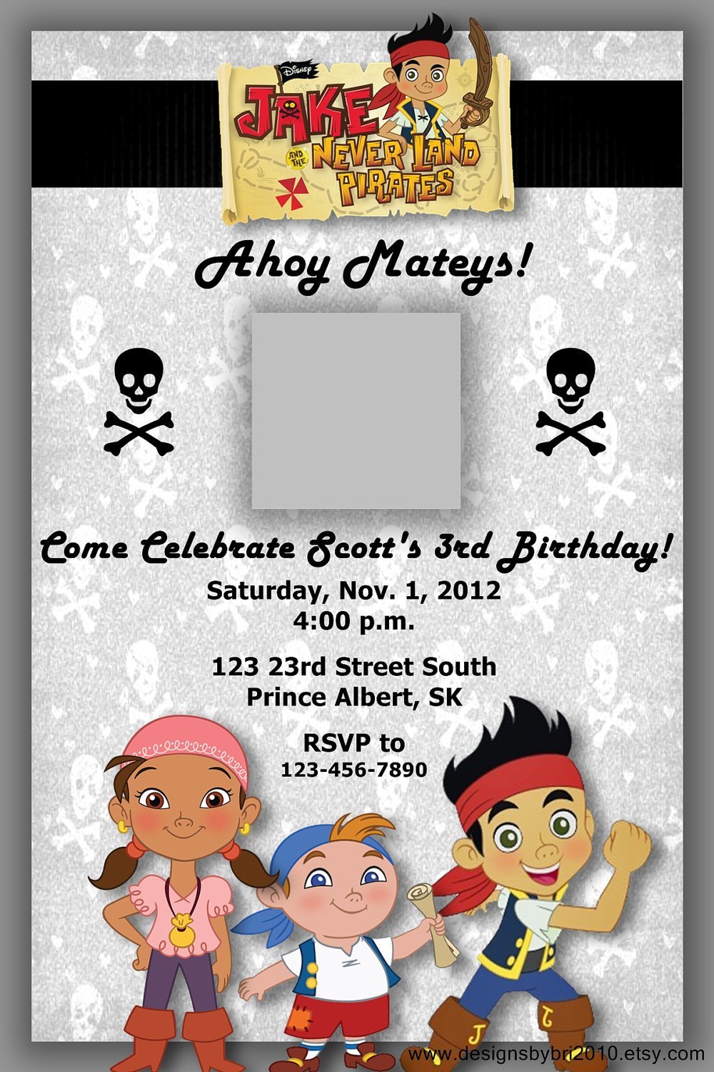 Jake And The Neverland Pirates Birthday Invitations Free