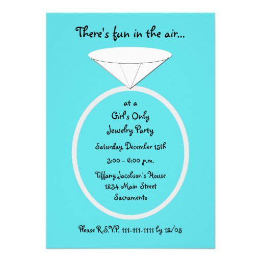 Jewelry Party Invitation Wording