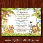 Jungle Baby Shower Invitations Templates