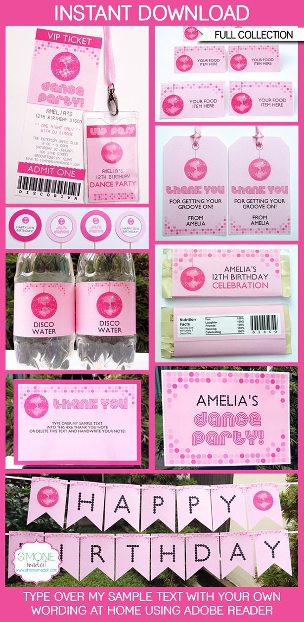Just Dance Party Invitations Templates
