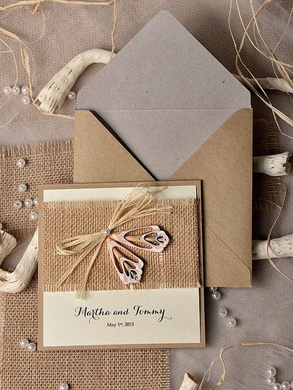 Jute Wedding Invitations