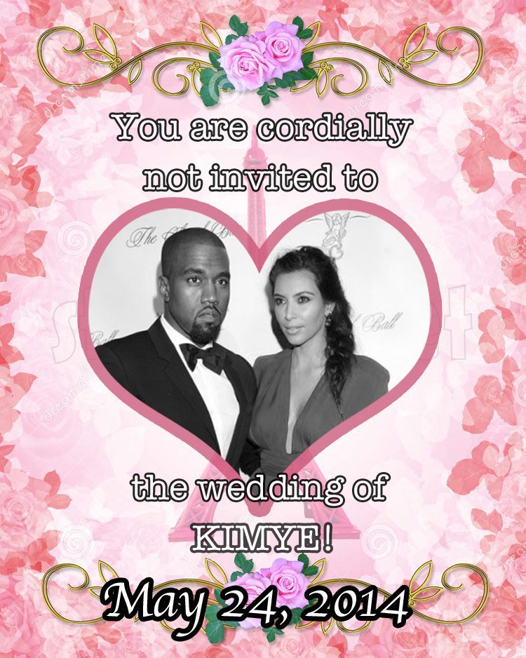 Kim Kardashian Weddings Invitations