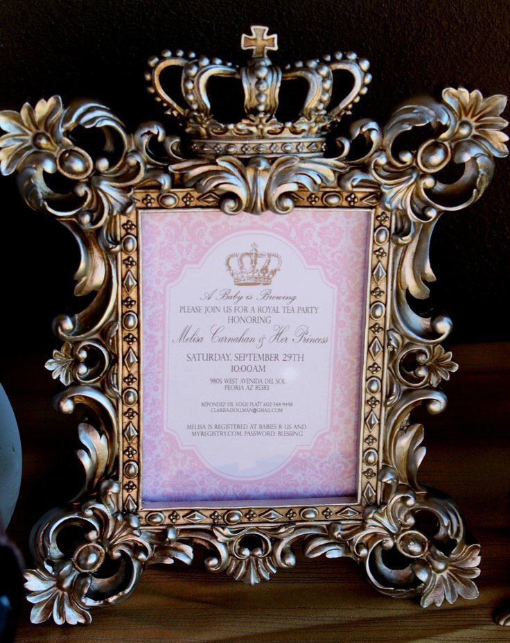 King Crown Baby Shower Invitations