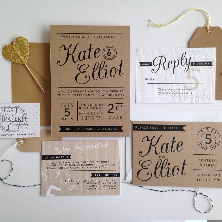 Kraft Wedding Invitations