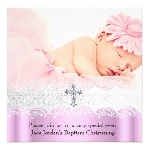 Lace Baptism Invitations