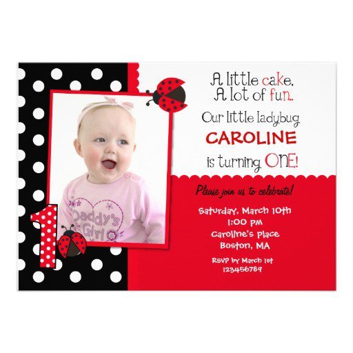 Ladybug Birthday Party Invitations