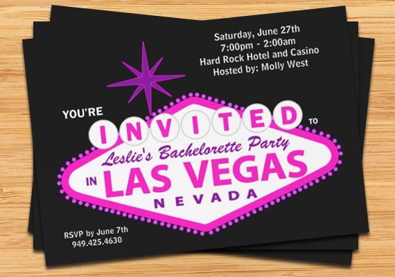 Las Vegas Wedding Invitation Templates