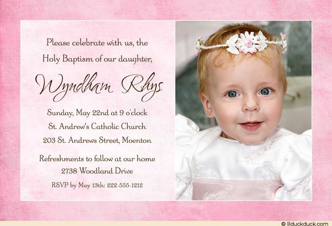 Layout Baptism Invitations