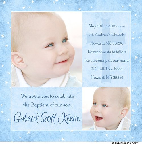 Layout Christening Invitations