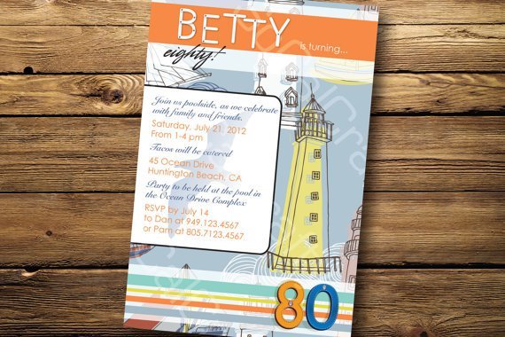 Lighthouse Invitation Card Background