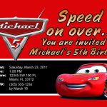Lightning Mcqueen Personalized Invitations