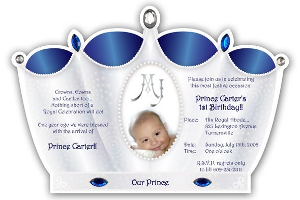 Little Prince First Birthday Invitations