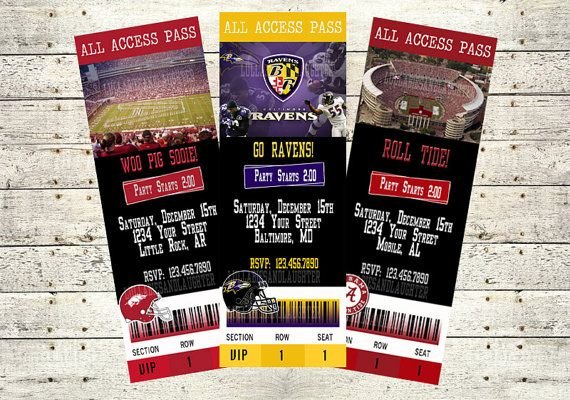 Lsu Football Party Invitations
