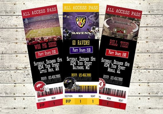 Lsu Football Party Invitations