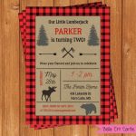 Lumberjack Birthday Party Invitation