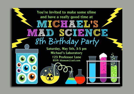 Mad Science Invitation Wording 3